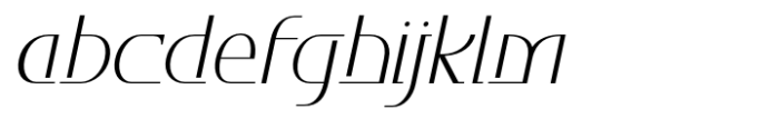 Ahakin Thin Slanted Font LOWERCASE