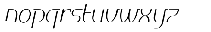 Ahakin Thin Slanted Font LOWERCASE