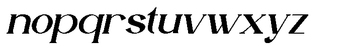 Ahkara Italic Font LOWERCASE