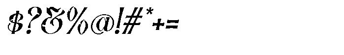 Aholya Italic Font OTHER CHARS