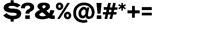 Ahora Bold Font OTHER CHARS