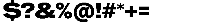 Ahora Extra Bold Font OTHER CHARS