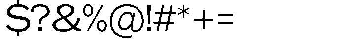 Ahora Light Font OTHER CHARS