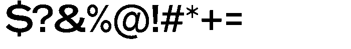 Ahora Medium Font OTHER CHARS