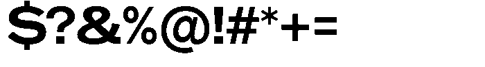 Ahora Semi Bold Font OTHER CHARS