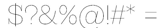 Aide Extra Light Font OTHER CHARS