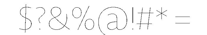 Aide Light Font OTHER CHARS