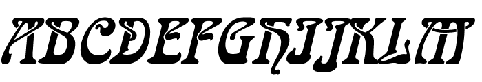 Aidan Thin Italic Font UPPERCASE