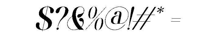 Aielenea Italic Font OTHER CHARS