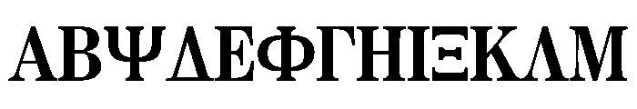 Aigaion Lithos Font UPPERCASE