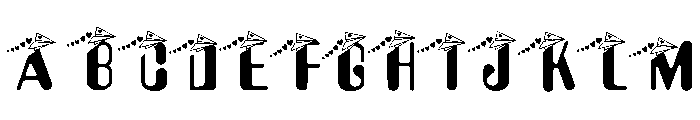Airplane Love Font UPPERCASE