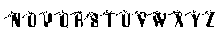 Airplane Love Font UPPERCASE