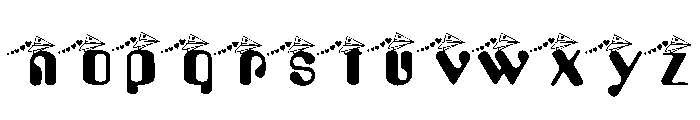 Airplane Love Font LOWERCASE