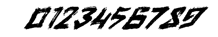 Airu Blash Slant Font OTHER CHARS
