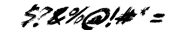 Airu Blash Slant Font OTHER CHARS