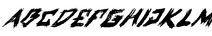 Airu Blash Slant Font UPPERCASE