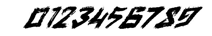 AiruBlash-Slant Font OTHER CHARS