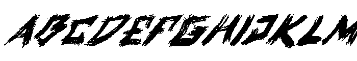 AiruBlash-Slant Font UPPERCASE