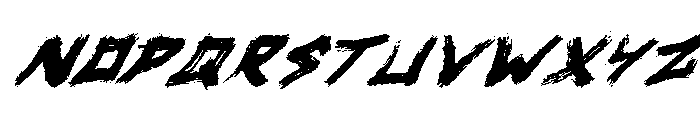 AiruBlash-Slant Font UPPERCASE