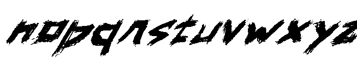 AiruBlash-Slant Font LOWERCASE