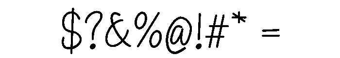 Airy Letters Font OTHER CHARS