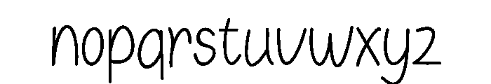 Airy Letters Font LOWERCASE