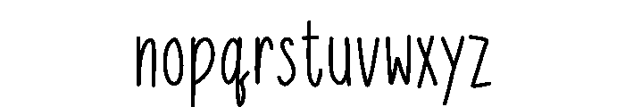 Airy Note Font LOWERCASE