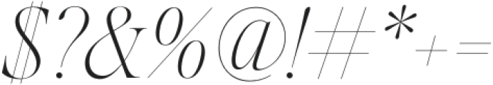 Aida Light Italic otf (300) Font OTHER CHARS