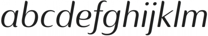 Ainslie Contrast Ext Regular Italic otf (400) Font LOWERCASE