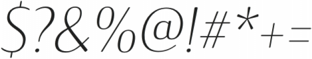 Ainslie Contrast Norm Light Italic otf (300) Font OTHER CHARS