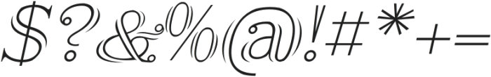 Airium Italic otf (400) Font OTHER CHARS