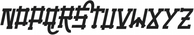 Aishiteru-Italic otf (400) Font UPPERCASE