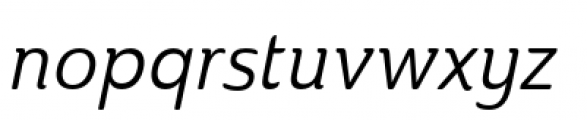 Ainslie Condensed Regular Italic Font LOWERCASE