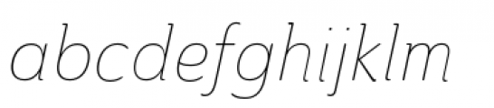 Ainslie Condensed Thin Italic Font LOWERCASE