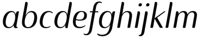 Ainslie Contrast Condensed Regular Italic Font LOWERCASE