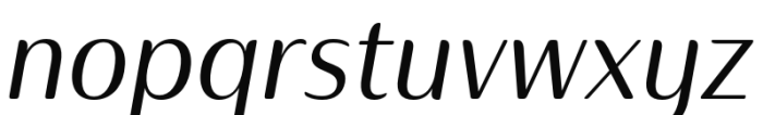 Ainslie Contrast Condensed Regular Italic Font LOWERCASE