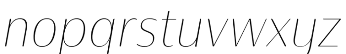 Ainslie Contrast Condensed Thin Italic Font LOWERCASE