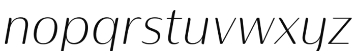 Ainslie Contrast Extended Light Italic Font LOWERCASE