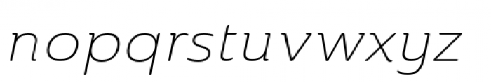 Ainslie Extended Light Italic Font LOWERCASE