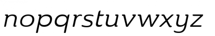 Ainslie Extended Regular Italic Font LOWERCASE