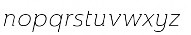 Ainslie Normal Light Italic Font LOWERCASE