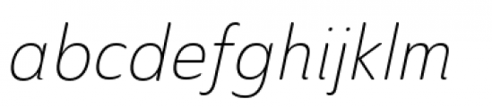 Ainslie Sans Condensed Light Italic Font LOWERCASE