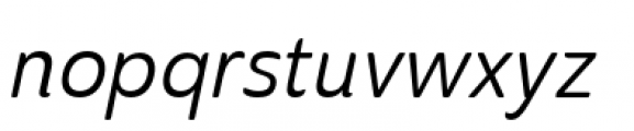 Ainslie Sans Condensed Regular Italic Font LOWERCASE