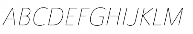 Ainslie Sans Condensed Thin Italic Font UPPERCASE