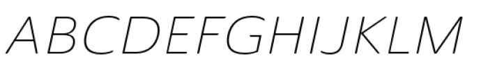 Ainslie Sans Extended Light Italic Font UPPERCASE