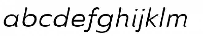 Ainslie Sans Extended Regular Italic Font LOWERCASE