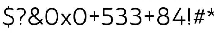 Ainslie Sans Normal Regular Font OTHER CHARS