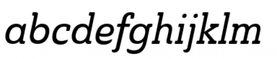 Ainslie Slab Condensed Medium Italic Font LOWERCASE