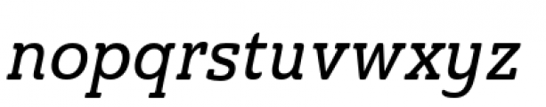 Ainslie Slab Condensed Medium Italic Font LOWERCASE