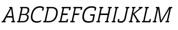 Ainslie Slab Condensed Regular Italic Font UPPERCASE